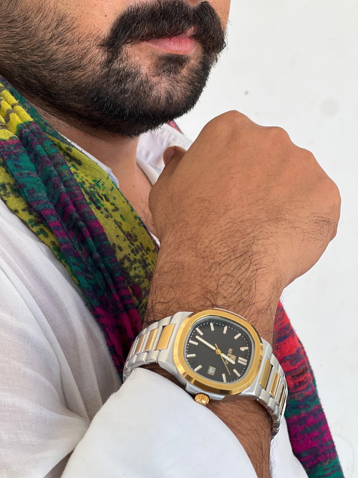 Reward TM 330-70G | Luxury Steel Bracelet Watch with Black Dial – Bukharians